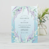 Invitation Mariage Pervenche Wisteria (Debout devant)