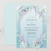 Invitation Mariage Pervenche Wisteria (Devant / Derrière)