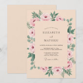 Invitation Mariage Pétale Aurore (Devant / Derrière)