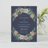 Invitation Mariage Pétale d'Abricot de Minuit (Debout devant)