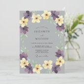 Invitation Mariage Pétale de Beurre de Prune (Debout devant)