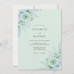 Invitation Mariage pétale de bigorneau mousse de mer