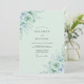 Invitation Mariage pétale de bigorneau mousse de mer (Debout devant)