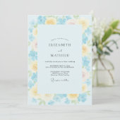 Invitation Mariage Pétale de Citrine Céleste (Debout devant)