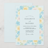 Invitation Mariage Pétale de Citrine Céleste (Devant / Derrière)