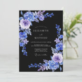 Invitation Mariage Pétale de Pervenche Plum (Debout devant)