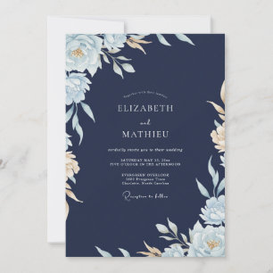 Invitation Mariage Pétale de Poudre de Minuit
