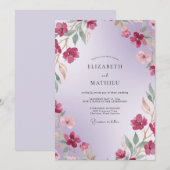 Invitation Mariage Pétale d'Orchidée Plumée (Devant / Derrière)