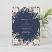 Invitation Mariage Pétale Mauve de Minuit (Debout devant)