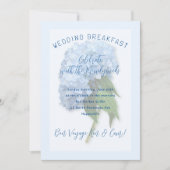 Invitation Mariage Petit-Déjeuner Newlywes Blue Heaven Invita (Devant)