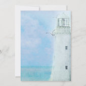 Invitation Mariage phare de l'océan blanc (Dos)
