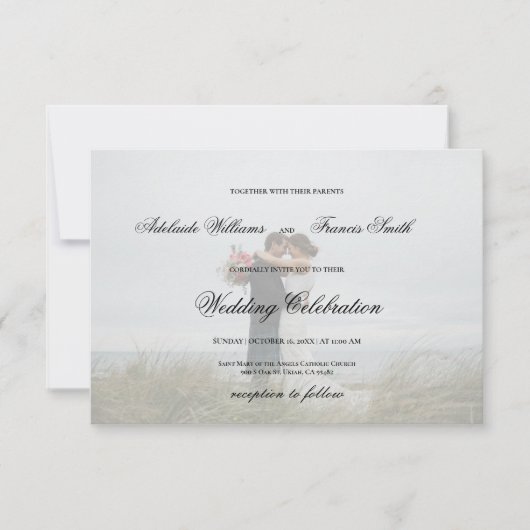 Invitation mariage photo (Devant)