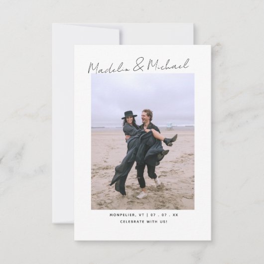 Invitation Mariage photo (Devant)
