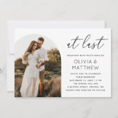 Invitation Mariage photo Arch avec code QR | À Dernier Script (Devant)