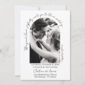 Invitation Mariage photo Arch de script moderne (Devant)