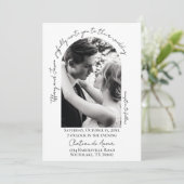 Invitation Mariage photo Arch de script moderne (Debout devant)