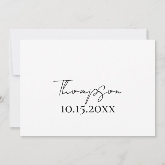 Invitation Mariage photo Arch de script moderne (Dos)