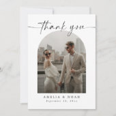 Invitation Mariage photo Arch Script moderne (Devant)