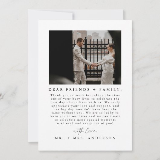 Invitation Mariage photo Arch Script moderne (Dos)