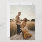 Invitation Mariage photo avec superposition rustique moderne (Dos)