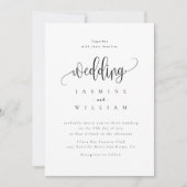 Invitation Mariage photo Black and White Modern Elegance (Devant)