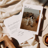 Invitation MARIAGE photo BLAIR Modern Boho Merci Note