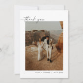 Invitation MARIAGE photo BLAIR Modern Boho Merci Note (Devant)