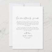 Invitation MARIAGE photo BLAIR Modern Boho Merci Note (Dos)