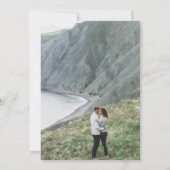 Invitation Mariage photo bleu Dusty (Dos)