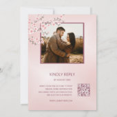Invitation Mariage photo Blush Pink Cherry Blossom (Dos)