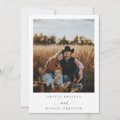 Invitation Mariage Photo Bohème d'Herbe de Pampa Rustique Occ (Dos)