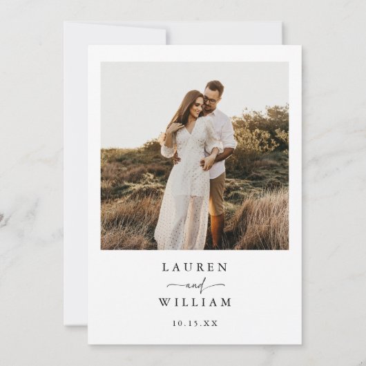 Invitation Mariage photo Boho (Dos)