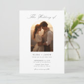 Invitation Mariage photo Boho Elegant (Debout devant)