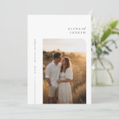 Invitation Mariage photo Boho minimal (Debout devant)