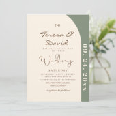 Invitation Mariage photo boho moderne (Debout devant)