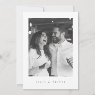 Invitation Mariage photo Boho noir et blanc Moderne