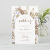 Invitation Mariage photo Boho Pampas Grass Arch (Debout devant)