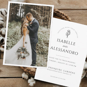 Invitation Mariage photo Boho romantique Minimaliste modern