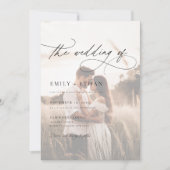 Invitation Mariage photo Boho Rustic Overlay (Devant)