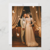 Invitation Mariage photo Boho Script moderne (Dos)