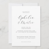 Invitation Mariage photo Boho Script moderne (Devant)