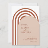 Invitation Mariage photo Boho Terracotta Arch (Devant)