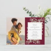 Invitation Mariage photo Bourgogne (Debout devant)
