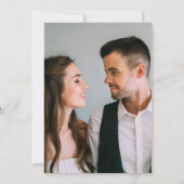 Invitation Mariage photo bourguignon simple et élégant (Dos)