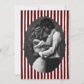 Invitation Mariage photo Burgundy Retro (Dos)