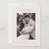 Invitation Mariage photo calligraphié Choco Brown Ivory Class (Dos)