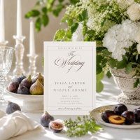 Mariage photo calligraphié Choco Brown Ivory Class
