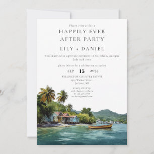 Invitation Mariage photo Caraïbes Après une vie de bonheur