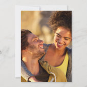 Invitation Mariage photo Chic Black And Gold Signature Script (Dos)