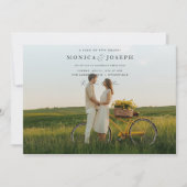 Invitation Mariage photo chic classique élégant (Devant)